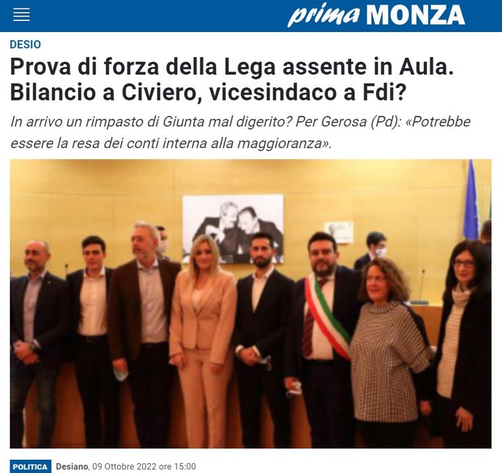 Prova di forza della Lega assente in Aula. Bilancio a Civiero, vicesindaco a Fdi?