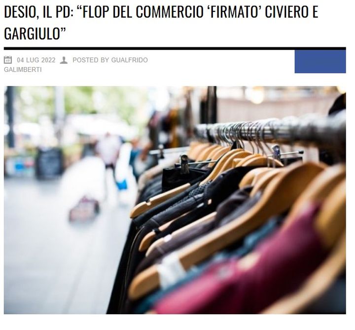 “FLOP DEL COMMERCIO ‘FIRMATO’ CIVIERO E GARGIULO”