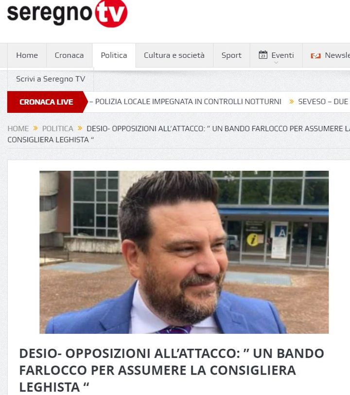 DESIO- OPPOSIZIONI ALL’ATTACCO: ” UN BANDO FARLOCCO PER ASSUMERE LA CONSIGLIERA LEGHISTA “