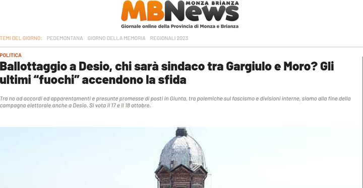 Ballottaggio a Desio, gli ultimi "fuochi" accendono la sfida