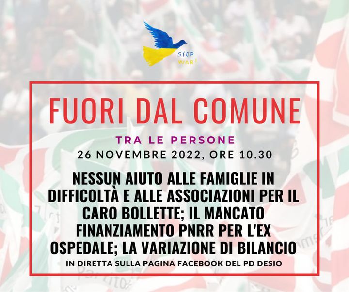 Fuori dal Comune #35- Niente aiuti a famiglie e associazioni; nessun finanziamento PNRR.